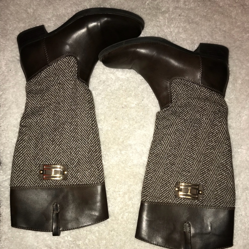 Tommy Hilfiger Leather and vinyl boots